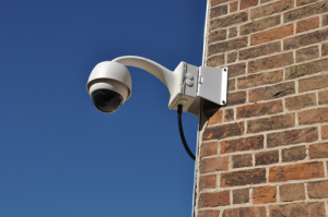 Security Camera Installed on brick